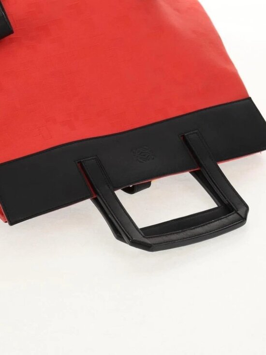 LOEWE Backpack Canvas Black Red Auth main image 9